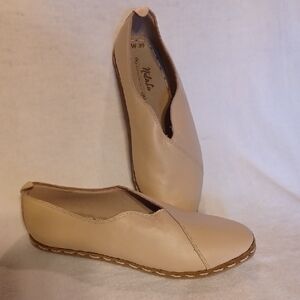 Nida Lu Leather Flats Size W39 Hand Made In Turkey